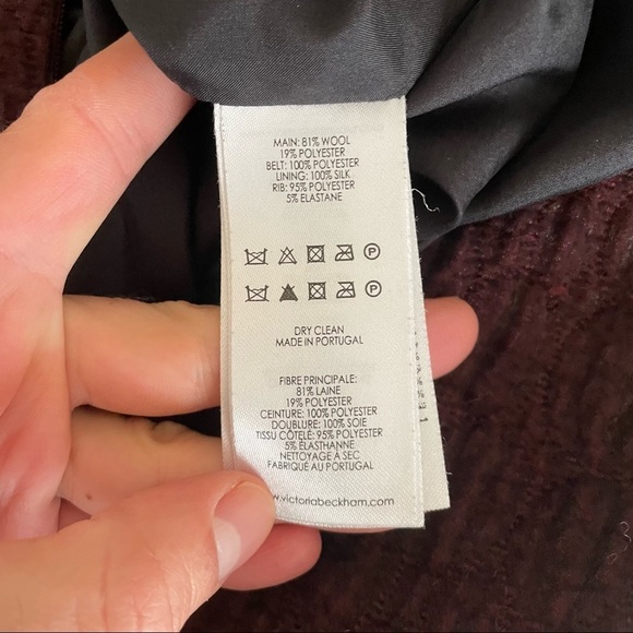 Victoria Victoria Beckham Textured Wool Shift Dress Size 0 - Picture 8 of 11